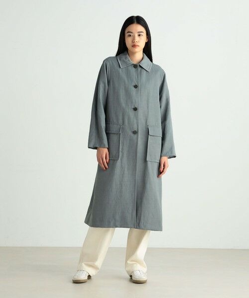 TOMORROWLAND / トゥモローランド ステンカラーコート | リネンナイロンヴィンテージギャバジン ステンカラーコート | 詳細2