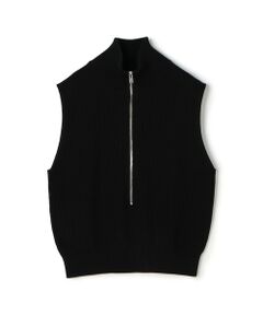 TOMORROWLAND / トゥモローランド ベスト | コットンハーフカーディガン ハーフジップベスト