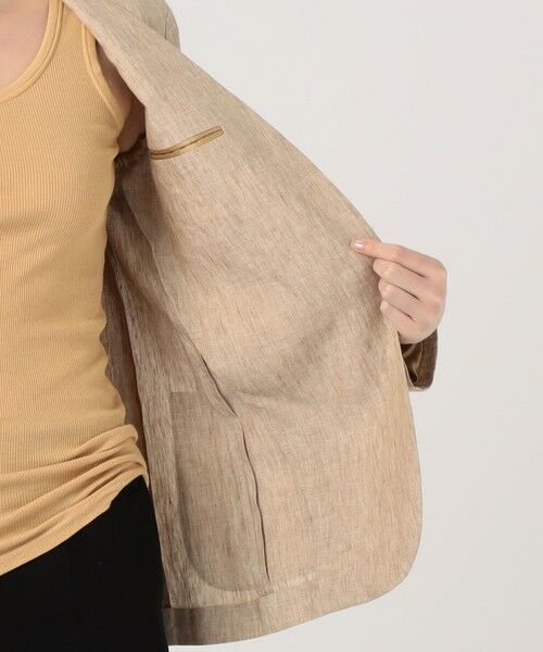 TOMORROWLAND / トゥモローランド ノーカラージャケット | CARUSO リネンノーカラージャケット | 詳細5