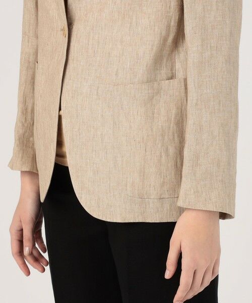 TOMORROWLAND / トゥモローランド ノーカラージャケット | CARUSO リネンノーカラージャケット | 詳細9
