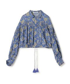 TOMORROWLAND / トゥモローランド シャツ・ブラウス（半袖以外） | コットンサテンプリント クロップドブラウス