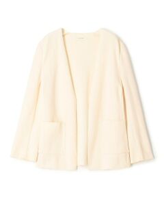 TOMORROWLAND / トゥモローランド ノーカラージャケット | プチブークレーミラノリブ ノーカラージャケット