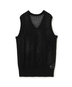 TOMORROWLAND / トゥモローランド ベスト | オープンワークリネン Vネックベスト