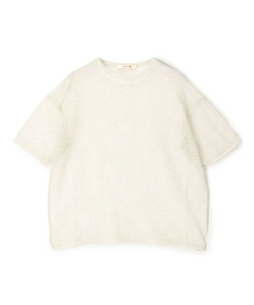 TOMORROWLAND / トゥモローランド ニット・セーター | 【WEB先行予約】オーロラフィルム リネンハーフスリーブニット（11 ホワイト）