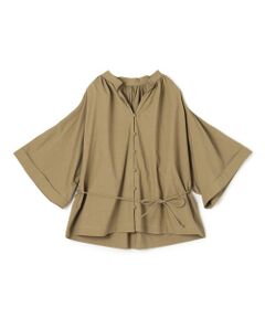 TOMORROWLAND / トゥモローランド シャツ・ブラウス | コットンタイプライター ギャザードルマンブラウス