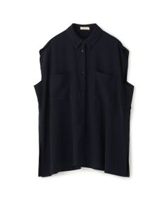 TOMORROWLAND / トゥモローランド シャツ・ブラウス | ジャージーライクジョーゼット パイピングスリーブブラウス