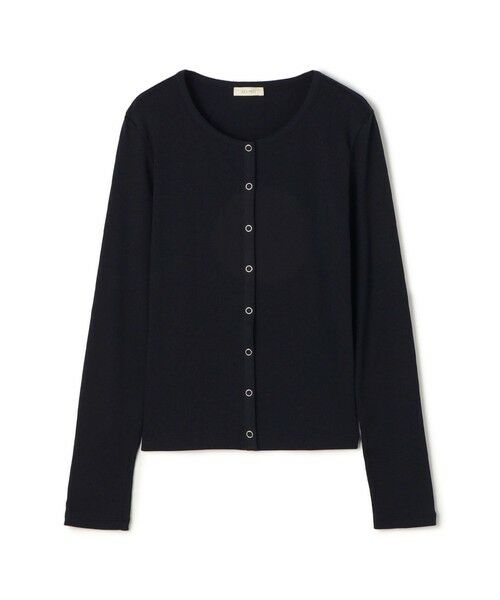 TOMORROWLAND / トゥモローランド カーディガン・ボレロ | スモールライトリブ クルーネックカーディガン（69 ネイビー）