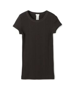 TOMORROWLAND / トゥモローランド Tシャツ | コットンランダムリブ フレンチスリーブプルオーバー