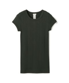 TOMORROWLAND / トゥモローランド Tシャツ | コットンランダムリブ フレンチスリーブプルオーバー