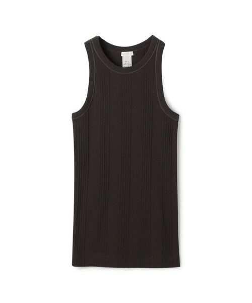 TOMORROWLAND / トゥモローランド タンクトップ | コットンランダムリブ アメリカンスリーブタンクトップ（17 チャコールグレー）