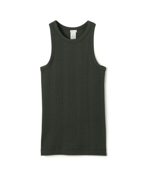 TOMORROWLAND / トゥモローランド タンクトップ | コットンランダムリブ アメリカンスリーブタンクトップ（57 カーキ）