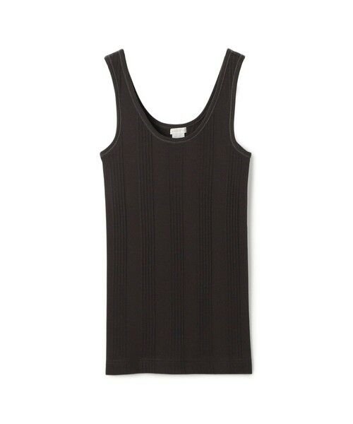 TOMORROWLAND / トゥモローランド タンクトップ | コットンランダムリブ タンクトップ（17 チャコールグレー）