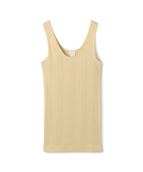 TOMORROWLAND / トゥモローランド タンクトップ | コットンランダムリブ タンクトップ（41 ライトベージュ）