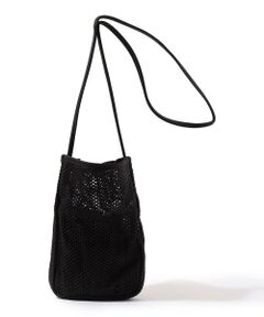 AMIACALVA WASHED LEATHER MESH POCHETTE