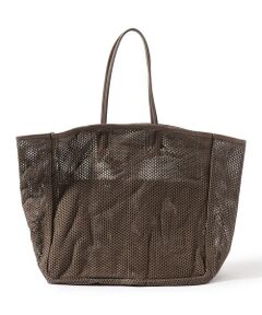 AMIACALVA WASHED LEATHER MESH TOTE L トートバッグ