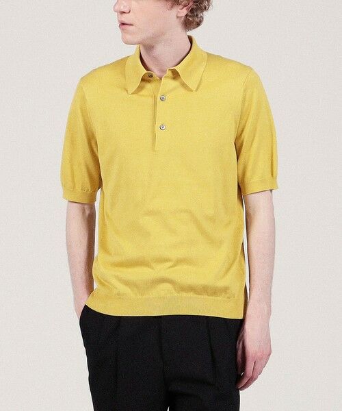 シルクコットン ニットポロシャツ SESIA シルクコットン ニットポロシャツ SESIA