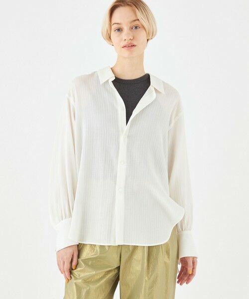 TOMORROWLAND / トゥモローランド シャツ・ブラウス（半袖以外） | ボイルドビーストライプ オープンカラーシャツ | 詳細2