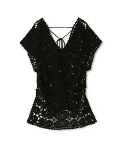 TOMORROWLAND / トゥモローランド ニット・セーター | モチーフクロシェット Vネックプルオーバー