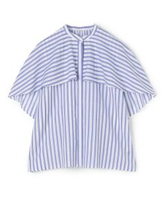 TOMORROWLAND / トゥモローランド シャツ・ブラウス | シアーストライプ フレアヨークブラウス