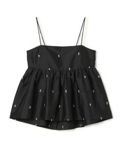 TOMORROWLAND / トゥモローランド キャミソール・チューブトップ | 【別注】ne Quittez pas BLACK × TOMORROWLAND エンブロイダリートップス