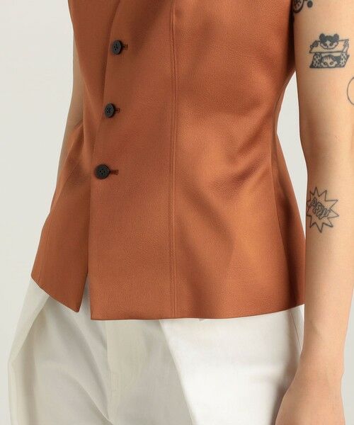 TOMORROWLAND / トゥモローランド ベスト | エンボスサテン ビスチェ | 詳細10