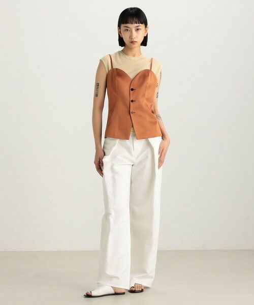 TOMORROWLAND / トゥモローランド ベスト | エンボスサテン ビスチェ | 詳細3