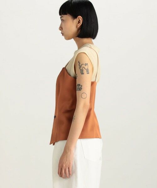 TOMORROWLAND / トゥモローランド ベスト | エンボスサテン ビスチェ | 詳細5