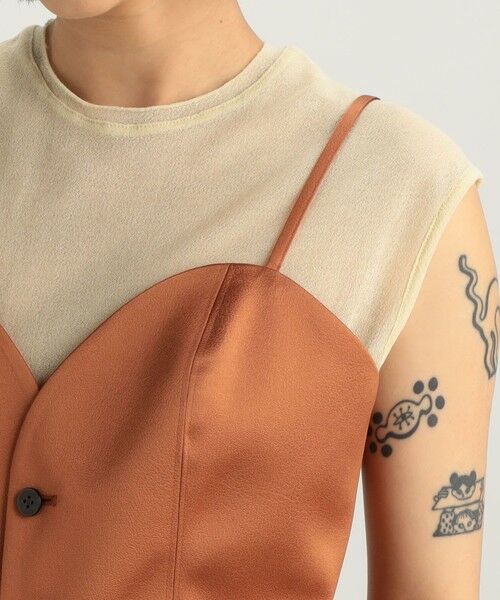 TOMORROWLAND / トゥモローランド ベスト | エンボスサテン ビスチェ | 詳細9