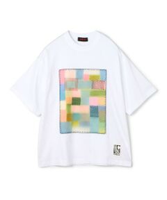 CABaN スビンコットン モザイクプリントTシャツ