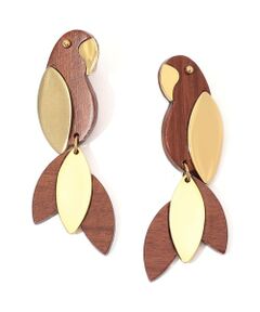 LELE SADOUGHI WOOD PARROT ピアス