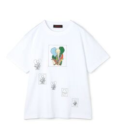 CABaN ドライスビンコットン ELEPHANTマーチエンブロイダリーTシャツ