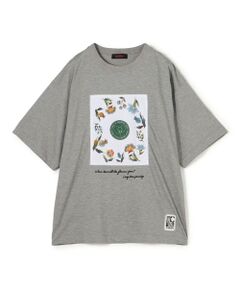 TOMORROWLAND / トゥモローランド カットソー | CABaN スビンコットン フラワーサークルプリントＴシャツ