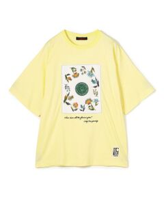 TOMORROWLAND / トゥモローランド カットソー | CABaN スビンコットン フラワーサークルプリントＴシャツ