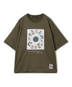 TOMORROWLAND / トゥモローランド カットソー | CABaN スビンコットン フラワーサークルプリントＴシャツ