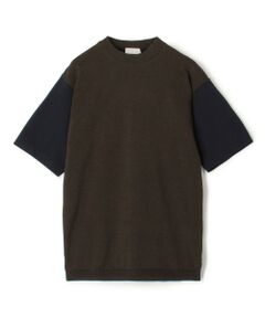 コットン ニットコンビTシャツ