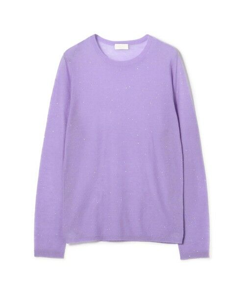 TOMORROWLAND/トゥモローランド ミニスパンコール クルーネックプルオーバー 75 パープル S(9号)