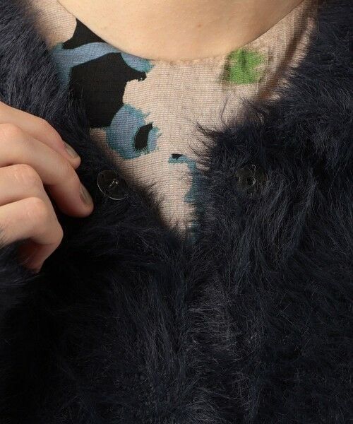 TOMORROWLAND / トゥモローランド カーディガン・ボレロ | フェザーヤーン ステンカラーカーディガン | 詳細11