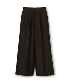 A16640 美品 山内 リネンレーヨンスラックス 濃紺 2 ストレッチ TOKYO BASIC パンツ レディース 強撚糸 コットン100% ストレート