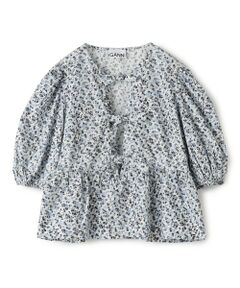 GANNI Peplum tops パフスリーブブラウス