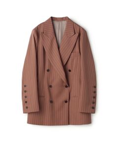 TOMORROWLAND / トゥモローランド テーラードジャケット | ストライプギャバ ダブルテーラードジャケット