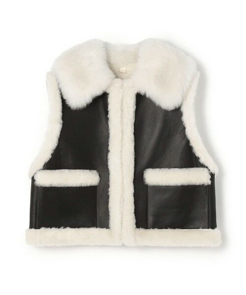 TOMORROWLAND/トゥモローランド ナッパランムートン リムーバルカラージレ 19 ブラック 36(9号) TOMORROWLAND/トゥモローランド ナッパランムートン リムーバルカラージレ 19 ブラック 36(9号)