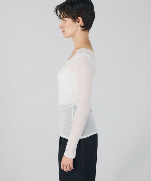 TOMORROWLAND / トゥモローランド カットソー | ライトシアーサッカー ラウンドネックプルオーバー | 詳細10