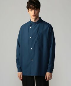 TOMORROWLAND / トゥモローランド シャツ・ブラウス | レーヨンポリエステルツイル バンドカラー ビッグシャツ