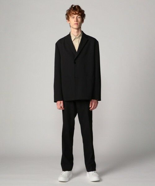 TOMORROWLAND / トゥモローランド スラックス・ドレスパンツ | ポリエステルダブルクロス ストレートスラックス(19 ブラック)