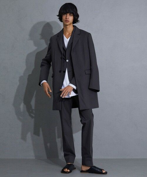 TOMORROWLAND / トゥモローランド スラックス・ドレスパンツ | コットンポリエステルウェザークロス スリムスラックス | 詳細2