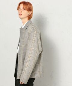 HIGH TWIST PLAIN WEAVE ウール グレンチェックカバーオール