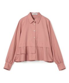 TOMORROWLAND / トゥモローランド シャツ・ブラウス | タイプライターダブルクロス アシンメトリックフリルロングスリーブシャツ