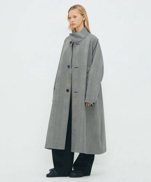 TOMORROWLAND / トゥモローランド その他アウター | ウールギャバジン ガンクラブチェックスタンドカラーコート | 詳細14