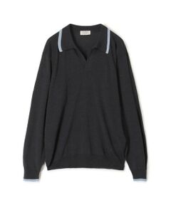 【別注】JOHN SMEDLEY ウール スキッパーネック ニット