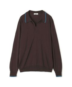 【別注】JOHN SMEDLEY ウール スキッパーネック ニット